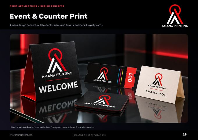 Event & Counter Print — Amana Printing